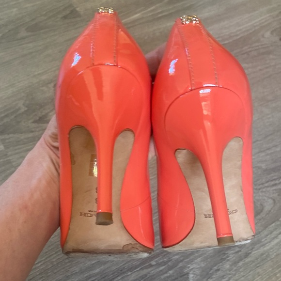 COACH | Salmon Pink Patent Leather Stilettos - Picture 4 of 8